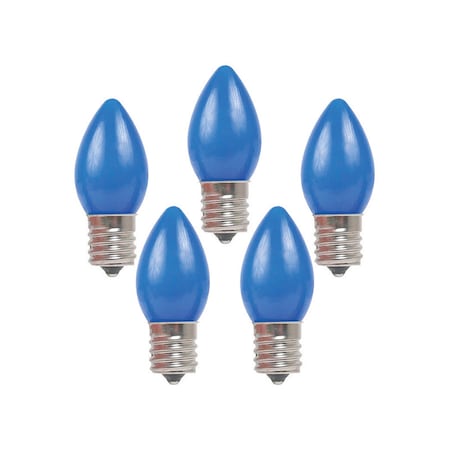Holiday Bright Lights Holiday Bright Lights Incandescent C7 Blue 25 ct Replacement Christmas Light Bulbs 0.08 ft., PK25 BU25C7-OBLA